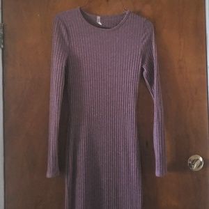 Heather pink dress with split